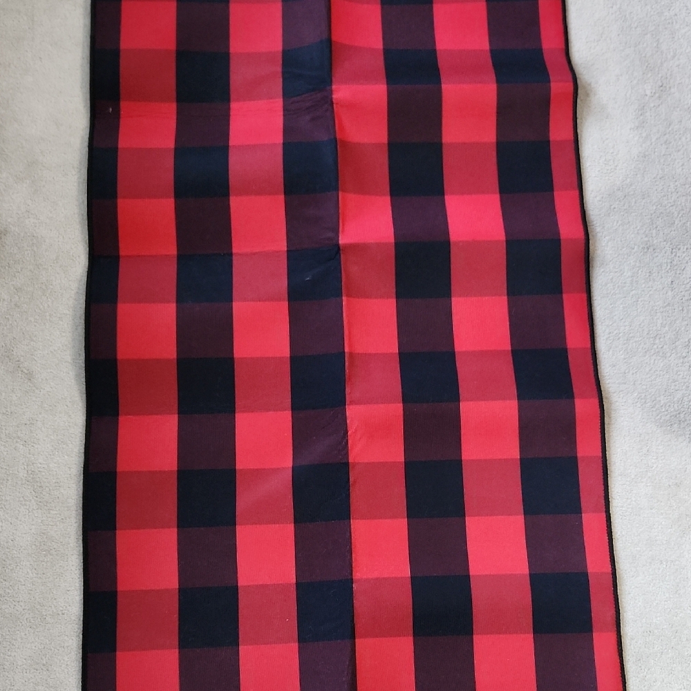 Front Porch Rug Buffalo Plaid Christmas Door Red/Black - OS